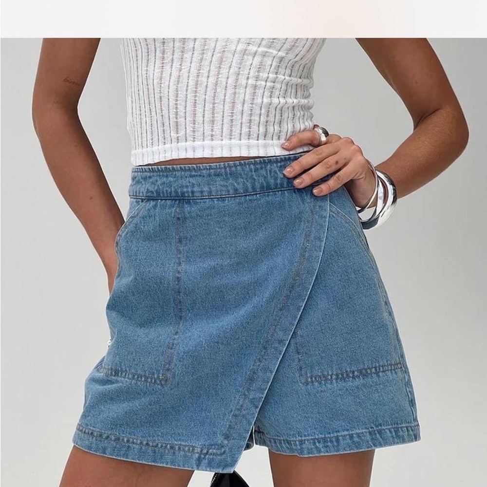 Princess Polly Bentiez Denim Wrap Skort